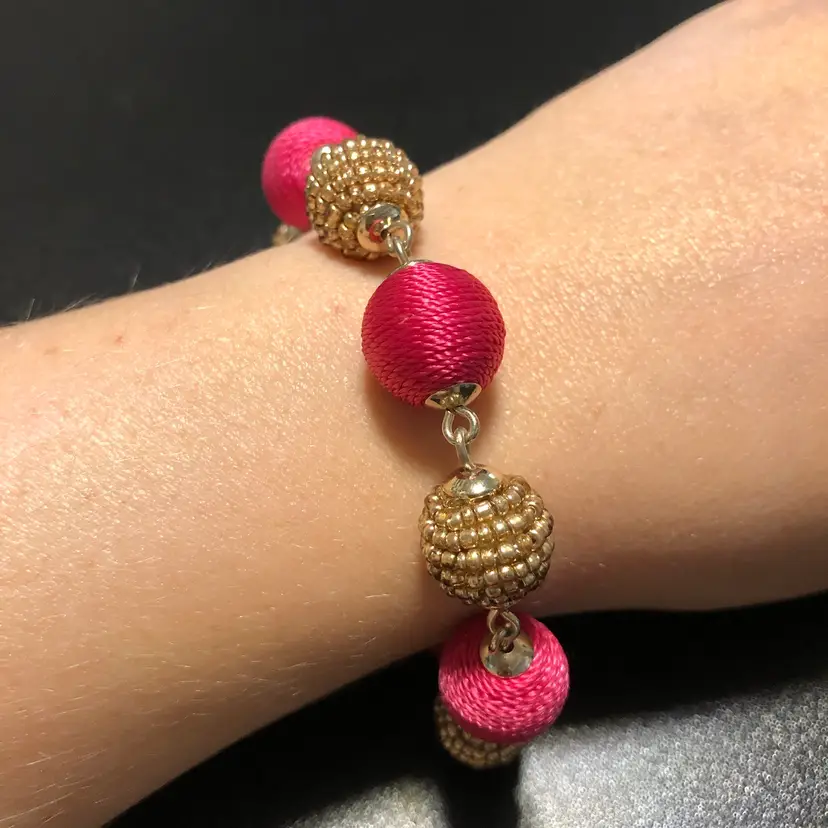 Banana Republic Beaded & String Balls Bracelet
