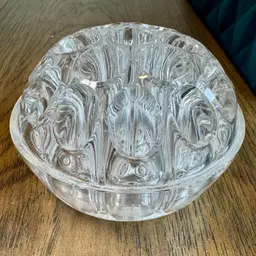 Antique 1910 - 1930 Clear 19 Hole Davidson Glass Flower Frog Made in England