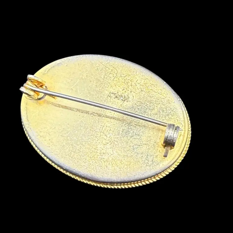 Orange Blue Flower Garden Micro Mosaic 1 1/2"