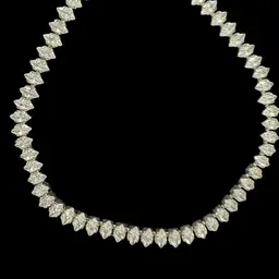 White Gold Filled VVSCZ Marquis Cut Tennis Bracelet