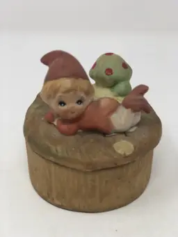 Porcelain Pixie Trinket Box