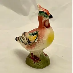 Japanese Pheasant Ceramic Figurine Made In Japan, Vintage EUC