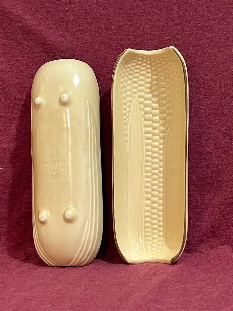 Pfaltzgraff Stoneware Corn Dishes Set of 4 Rustic Farmhouse Vintage USA