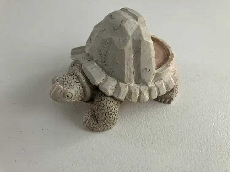 Ceramic Turtle Door Stop / Planter Decoration
