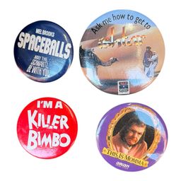 01. Vintage Movie Promo Pinback Button Lot