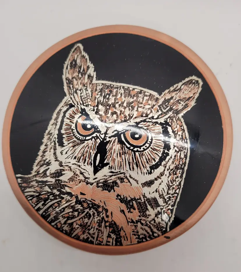Copper Owl Trinket Box