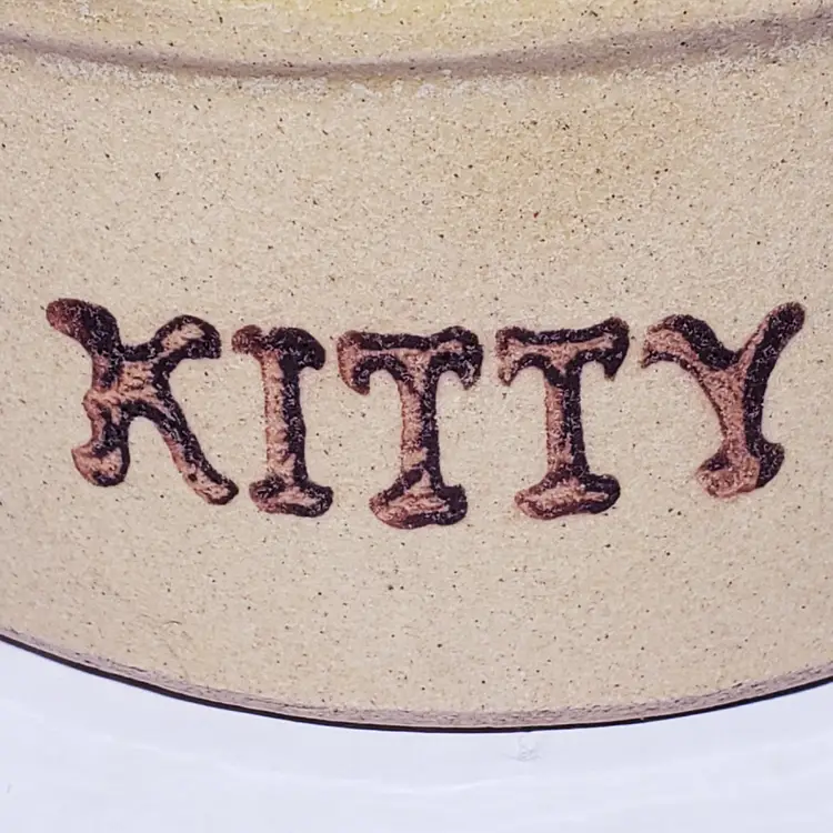 VTG Roseville Ransbottom RRP Co 6” Pottery Stoneware KITTY Crock Bowl Dish #201