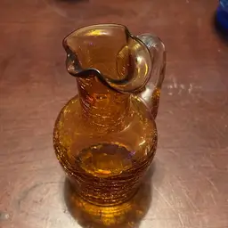 270. Amber Crackled Glass