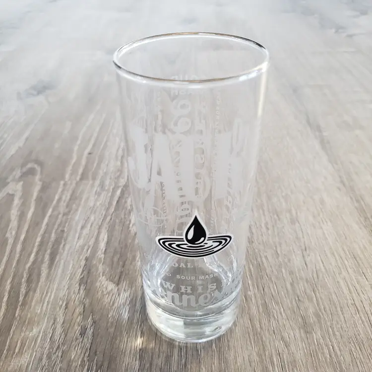 Jack Daniels Old No. 7 Highball Whiskey Glass Barrels Design