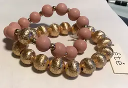Été Pink & Gold Bracelets