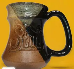 Vintage Brown Pottery Craft Stud Mug USA