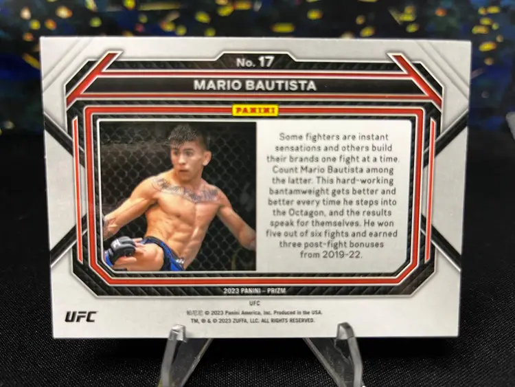 2023 UFC Mario Bautista Prizm Rookie Card
