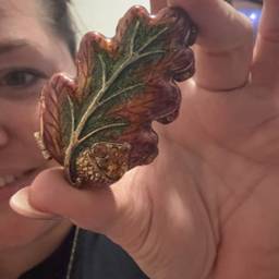 Monet Leaf Trinket Box