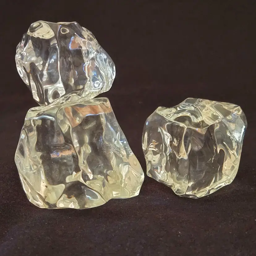 Ice Cubes Acrylic Handmade for Studio Photography Set Of 3 Trengove Studios Vintage