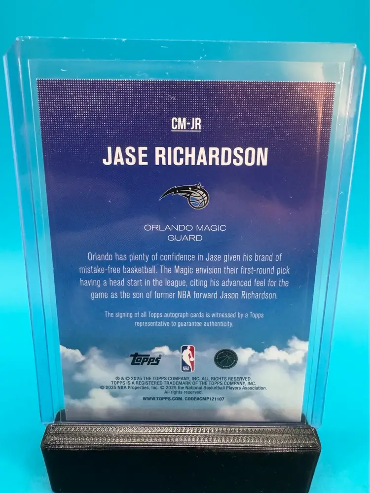 Jace Richardson Topps Contemporary Marks Auto RC Orlando Magic