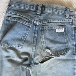 Thrashed Destroyed 80s Reminiscence High Rise Denim Jeans Her