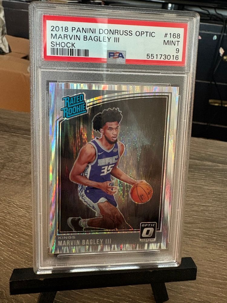 Marvin Bagley III 2018 Panini Donruss Optic Shock Prizm Rated Rookie RC NBA Basketball Card Sacramento Kings (A2)