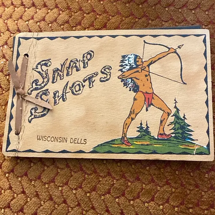 Vintage Leather Souvenir Photo Album 