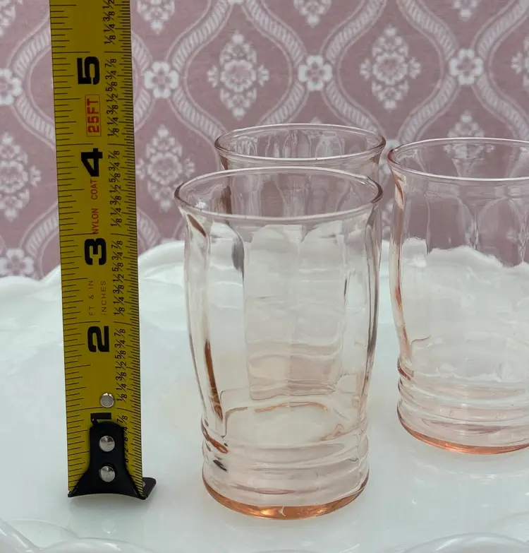 Macbeth Evans Pink Depression Juice Glasses