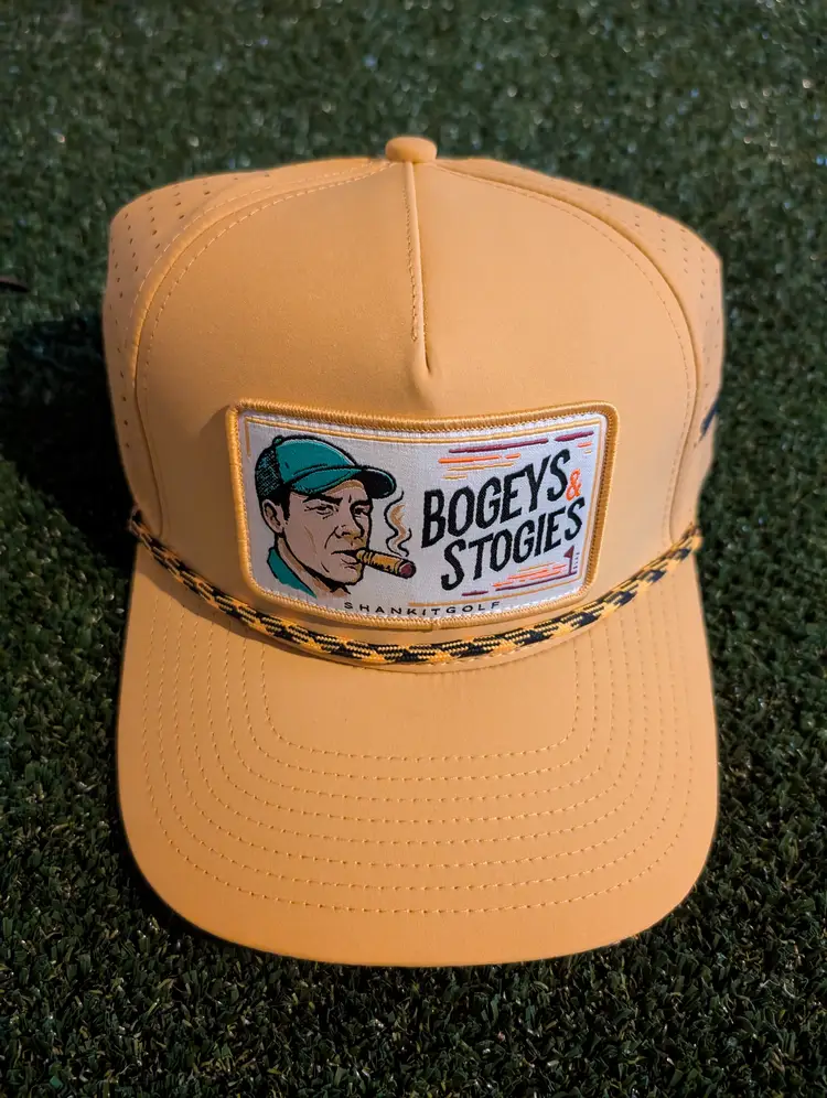Brand new shank it golf bogeys and stogies rope hat