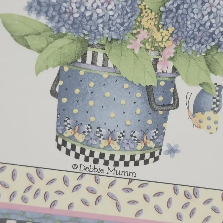 Debbie Mumm Floral Wall Plaque with Hydrangea Design