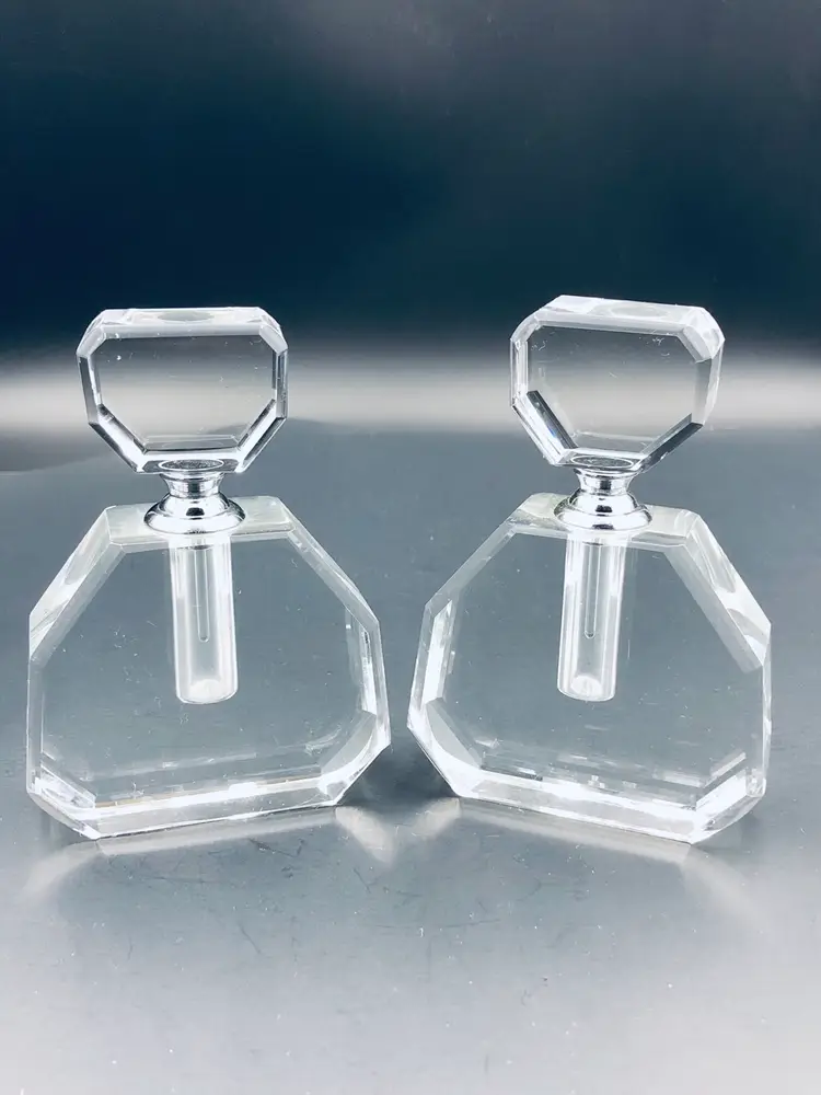 Two Glass Perfume Decanters