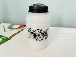 Vintage Hazel Atlas Milk Glass Cinnamon Shaker