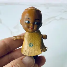 Vintage Little Kiddles Clone Native American Indigenous Doll w/Dress, Collectible, Keepsake