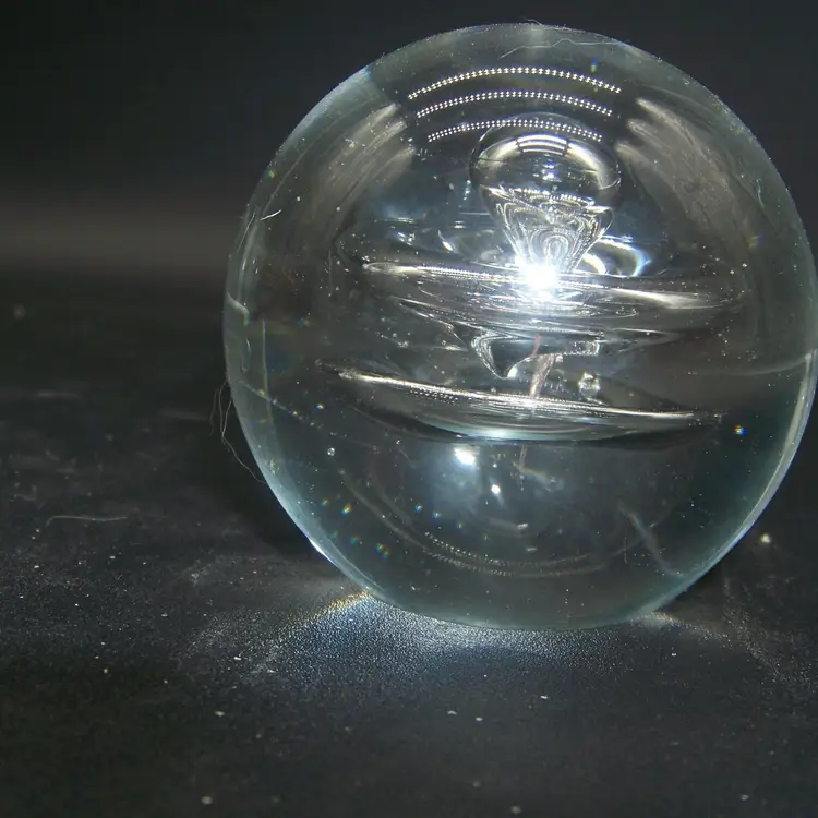 Control Bubble Mushroom Cloud Clear Glass Paperweight