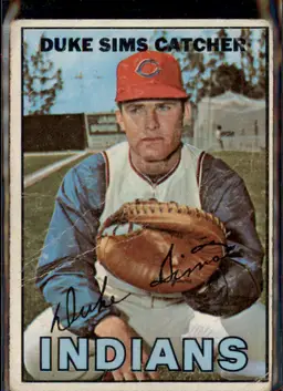 1967 Topps #3 Duke Sims - (pk3) - Cleveland Indians