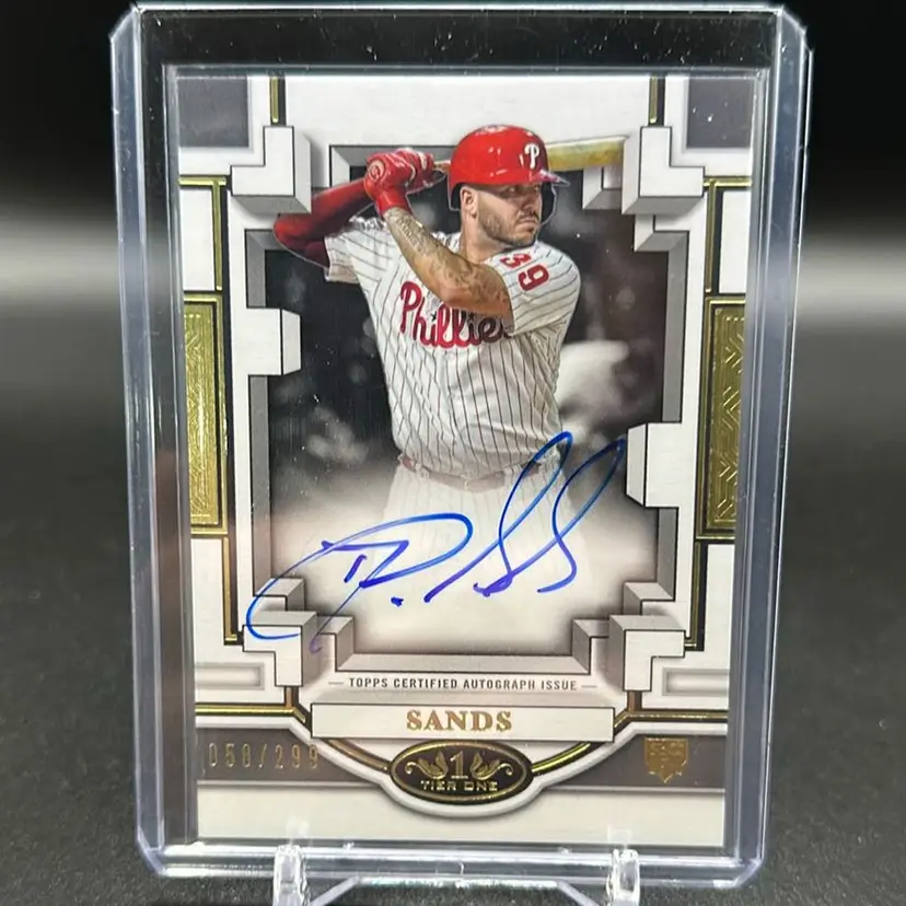 Donny Sands 2023 Topps Tier One RC Auto /299 Philadelphia Phillies