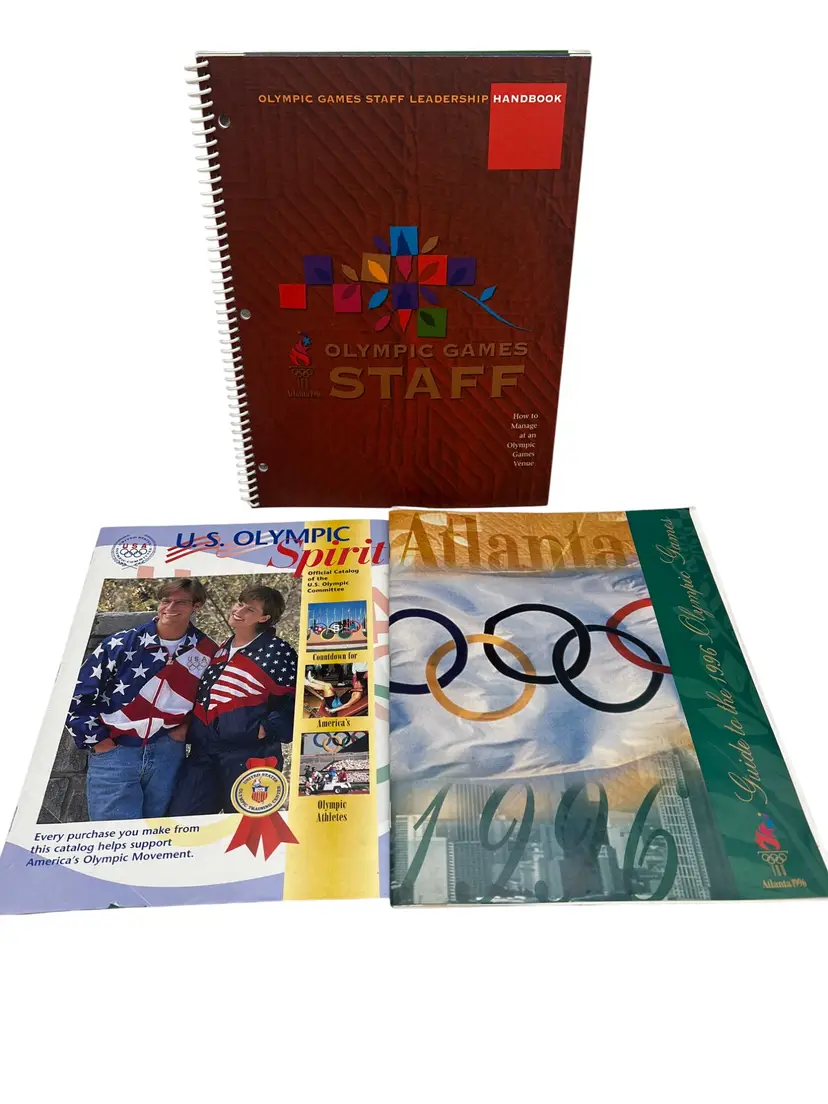 1996 Atlanta Olympics Staff Leadership Handbook + Guide & Catalog Lot Set