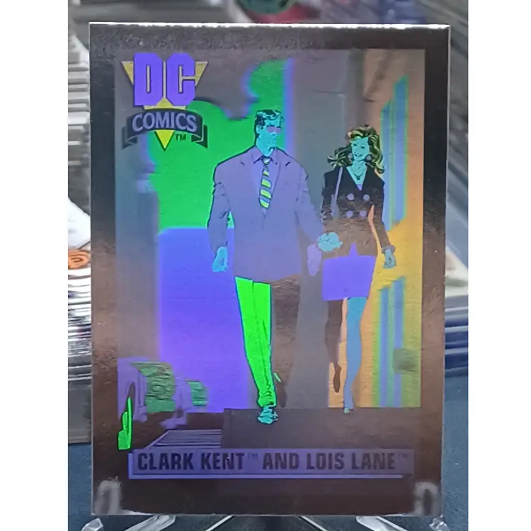 1992 DC Comics Impel Clark Kent And Lois Lane Hologram Hall Of Fame DCH-1