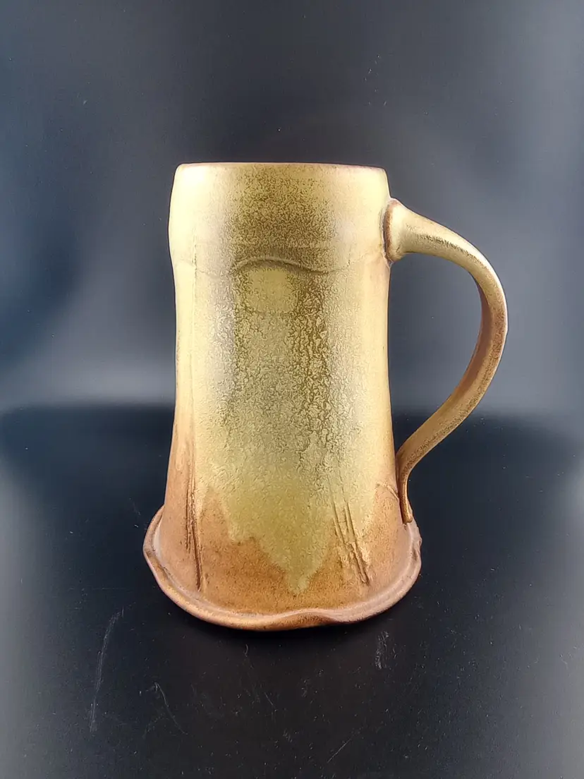 Large studio pottery mug, signed Miller