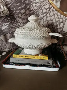 Italian Ceramic Ornate Soup Tureen