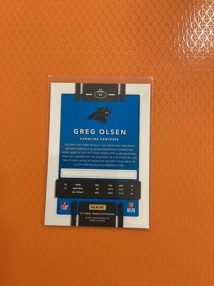 2017 Donruss Optic Base #20 Greg Olsen