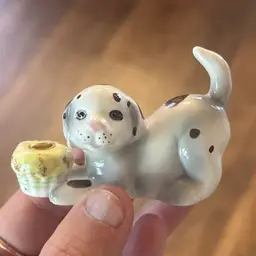 Vintage Princess House Ceramic Dog Trinket