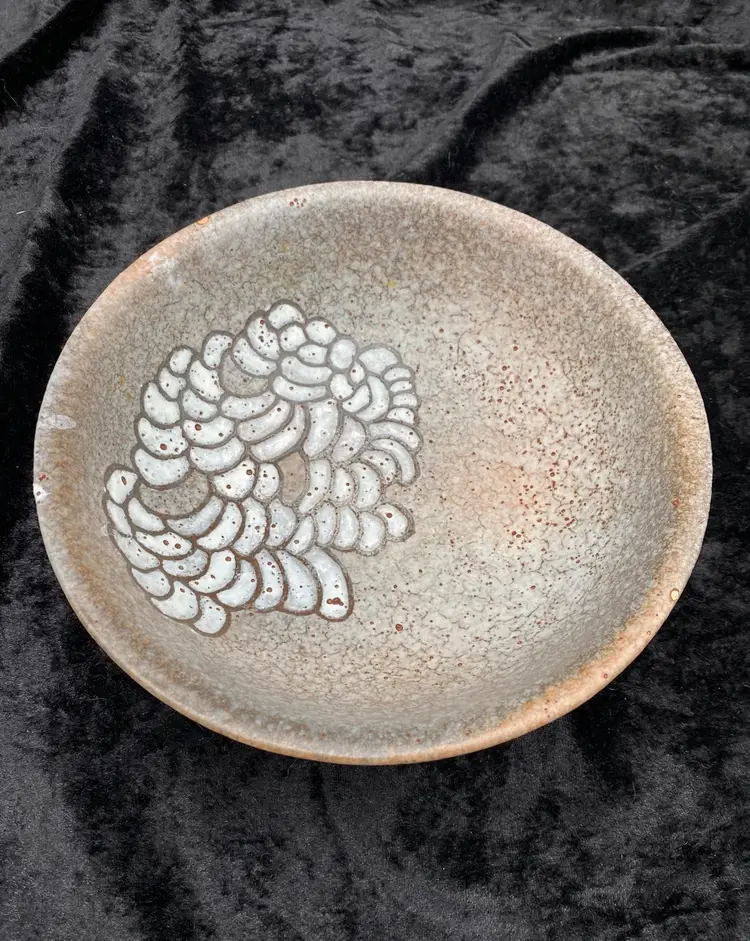 Vintage Adriano Leverone (Italy) Ceramic Bowl, Inscription and Signature