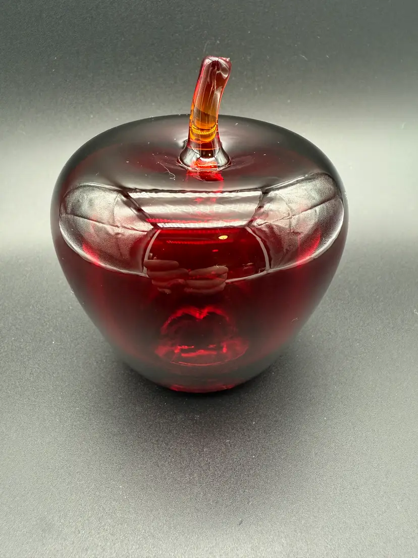 UV Reactive Dark Red Apple signed Chet Cole