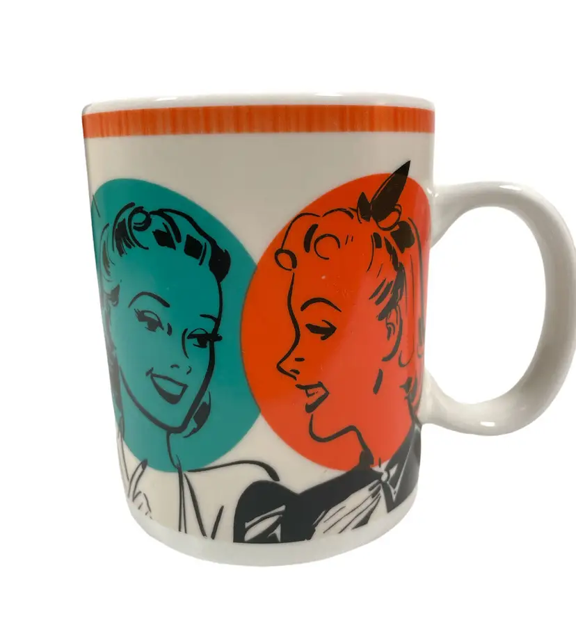 Rockabilly Ladies Friendship Coffee Cup Mug We Will Always Be Best Friends Large