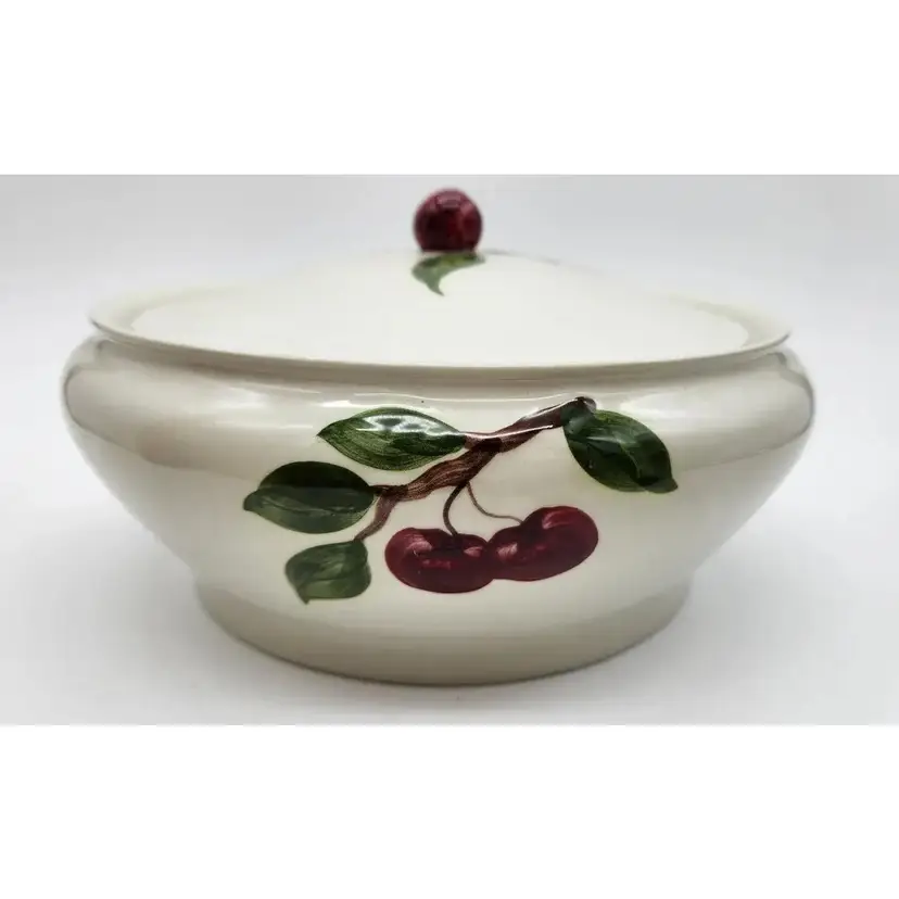 ORCHARD WARE Cherry Covered 8½" Vegetable Dish HARD TO FIND  with Tree Backstamp