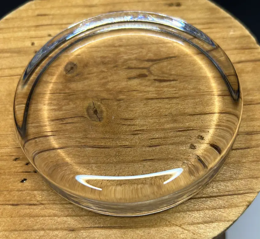 Glass Base For Spinning Too 3 1/2 Diameter With Rim