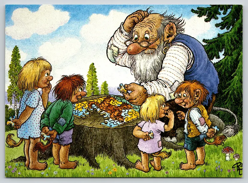 Postcard The Life of Trolls - Puzzle Manager #34 - 8923