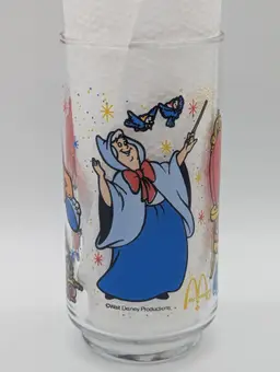 McDonald's Glass Disney Cinderella 1980s