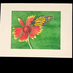 Original Signed Watercolor Matted 16” x 12”