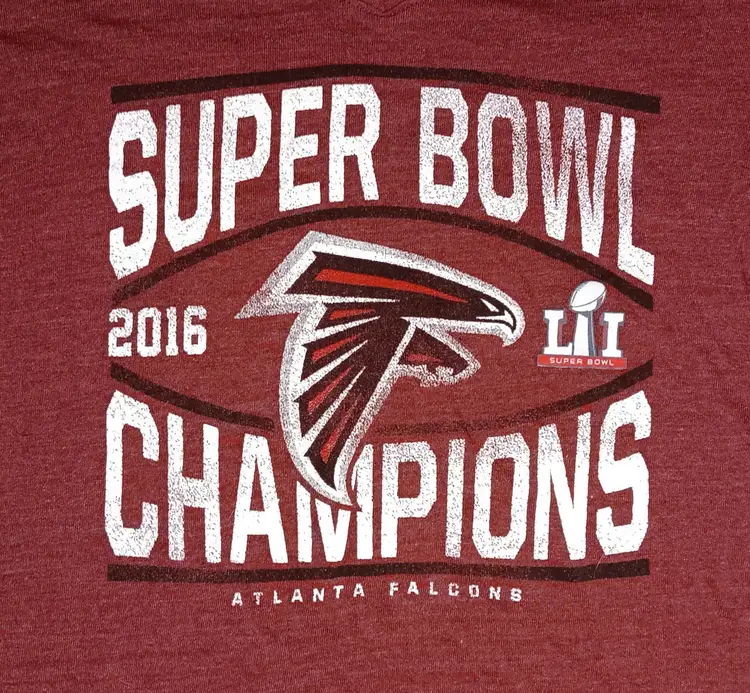 Rare Woman Atlanta Falcons Super Bowl LI Champions t-shirt V-Neck NFL football