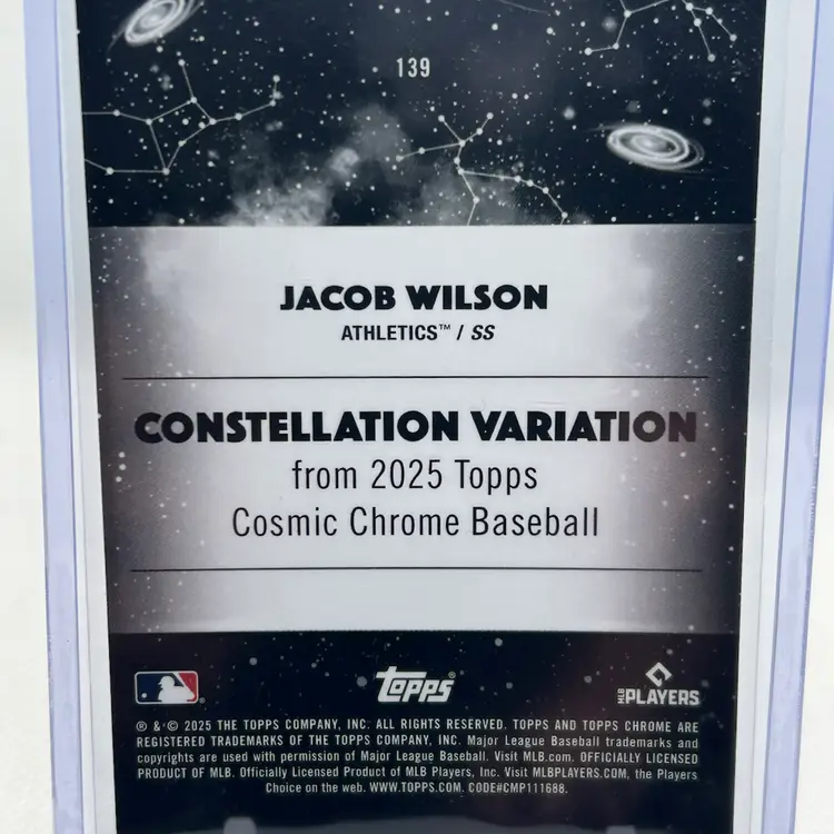 Jacob Wilson - 2025 Topps Cosmic Chrome Constellation SSP (RC) Athletics
