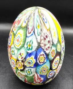 Millefiori Egg Paperweight