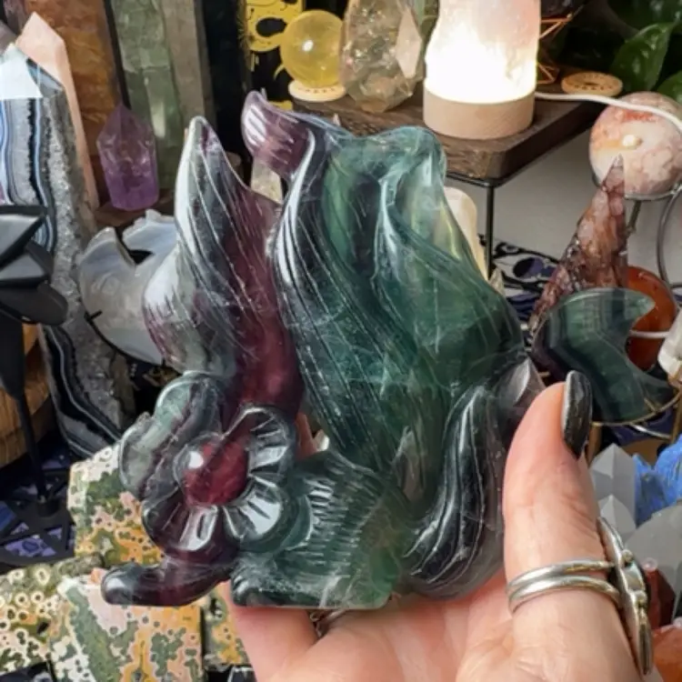Rainbow Fluorite Nine Tail Fox