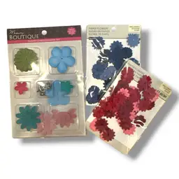 Three Pack Of flower Embellishments For Crafting